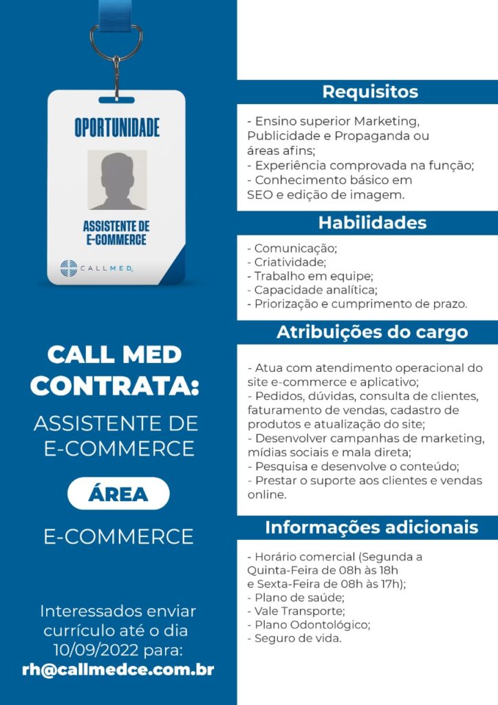 Vaga para Assistente de E-commerce - Portal Vagas
