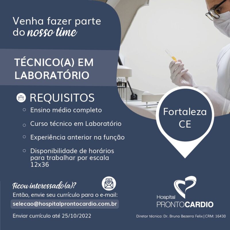 Vaga para Tecnico Laboratório - Portal Vagas