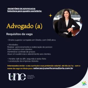 2 Vagas para Advogado