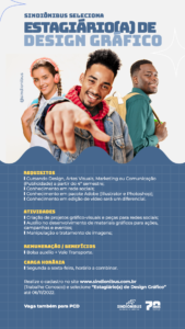 Vaga de Estágio para Design Grafico
