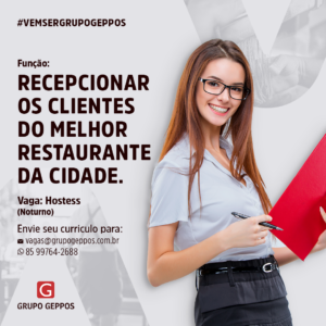 Vaga de Emprego para Hostess