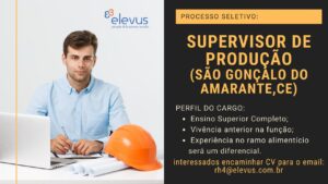 Vaga para Coordenador e Supervisor de Produção