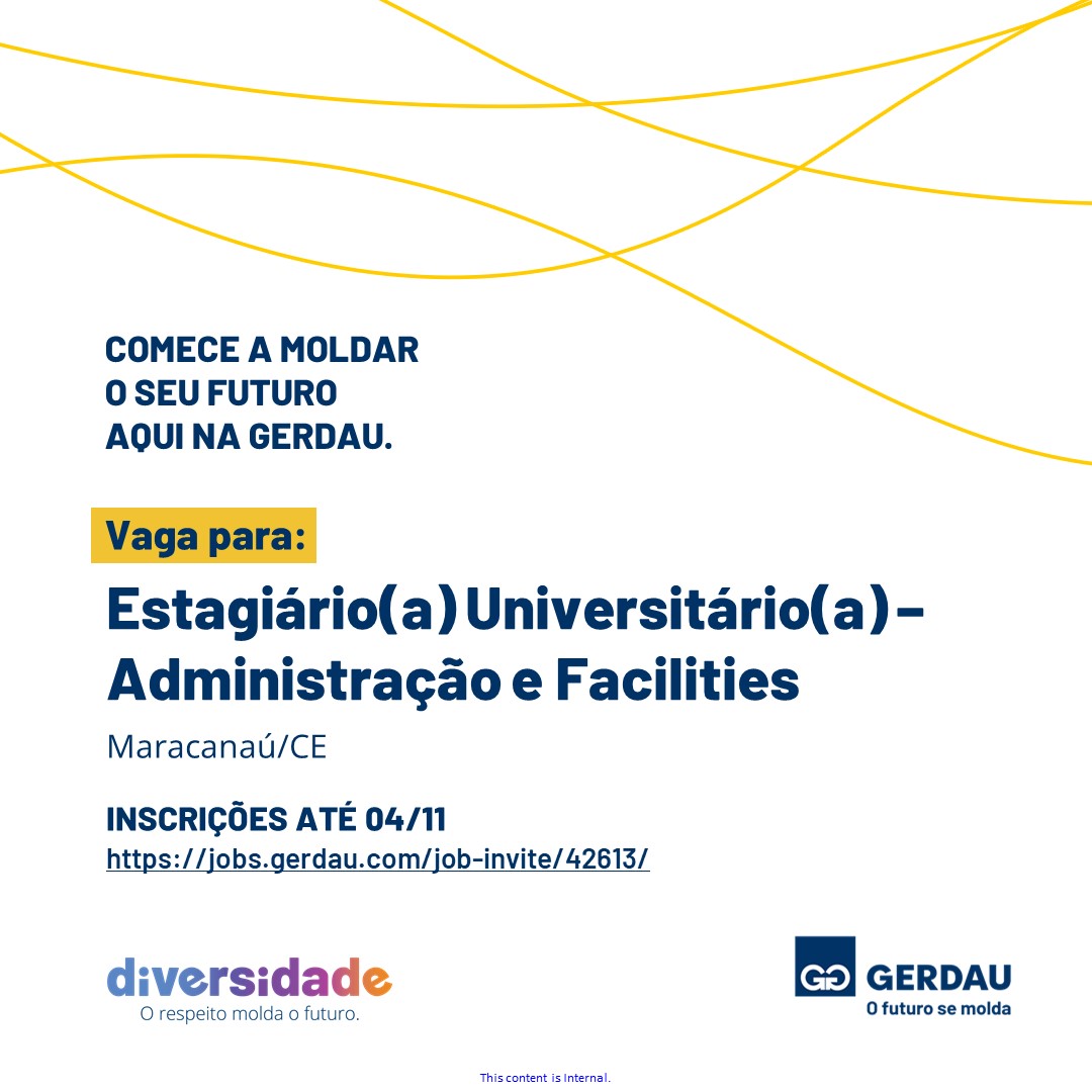 Vaga Estagiário(a) Universitário(a) - Administração e Facilities