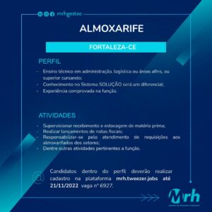 Vaga para Almoxarife