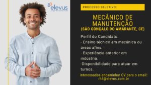 Vagade Emprego para Mecanico de Manutençao