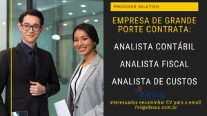 Vagas para Analistas Contabil,Fiscal e Custos