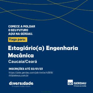 Vaga Estagiário(a) de Engenharia Mecânica