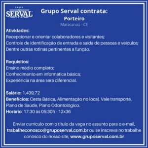 Vaga para Porteiro