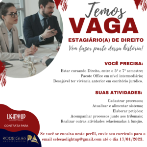 Vaga de Estágio em Direito