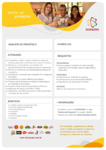 Vaga para Analista de Projetos