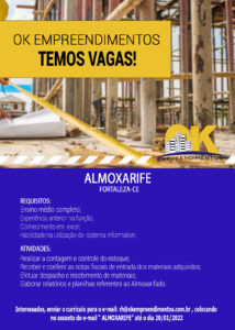 Vaga para Amoxarife