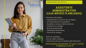 Vaga para Assistente Adminstrativo