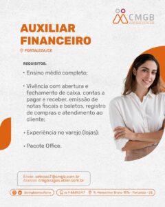 Vaga para Auxiliar financeiro