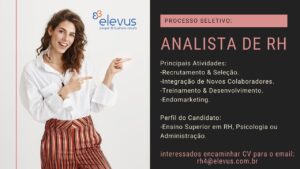 Vaga para Analista de RH