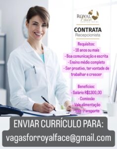 Vaga para Recepcionista