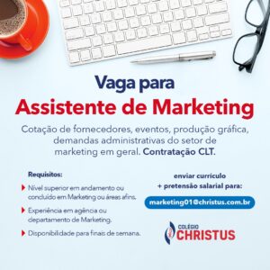 Vaga para Assistente de Marketing