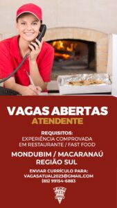 Vaga para Atendente