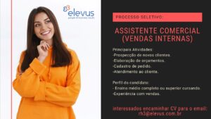 Vaga para Assistente Comercial