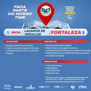 Vaga para Lavador de Veiculos