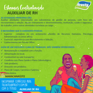 Vaga para Auxiliar de RH
