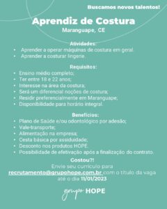 Vaga para Jovem Aprendiz