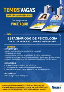 Vaga de Estágio em Psicologia