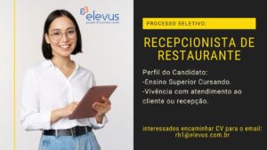 Vaga para Recepcionista