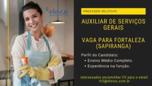 Vaga para Auxiliar de Serviçoes Gerais
