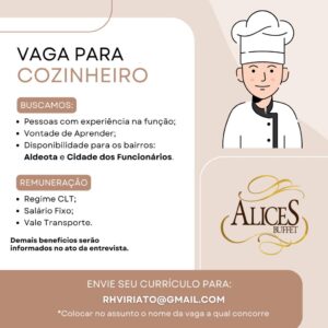 Vaga para Cozinheiro