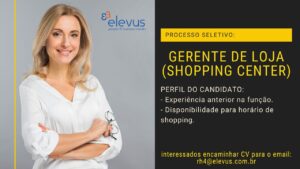 Vaga para Gerente de Shopping