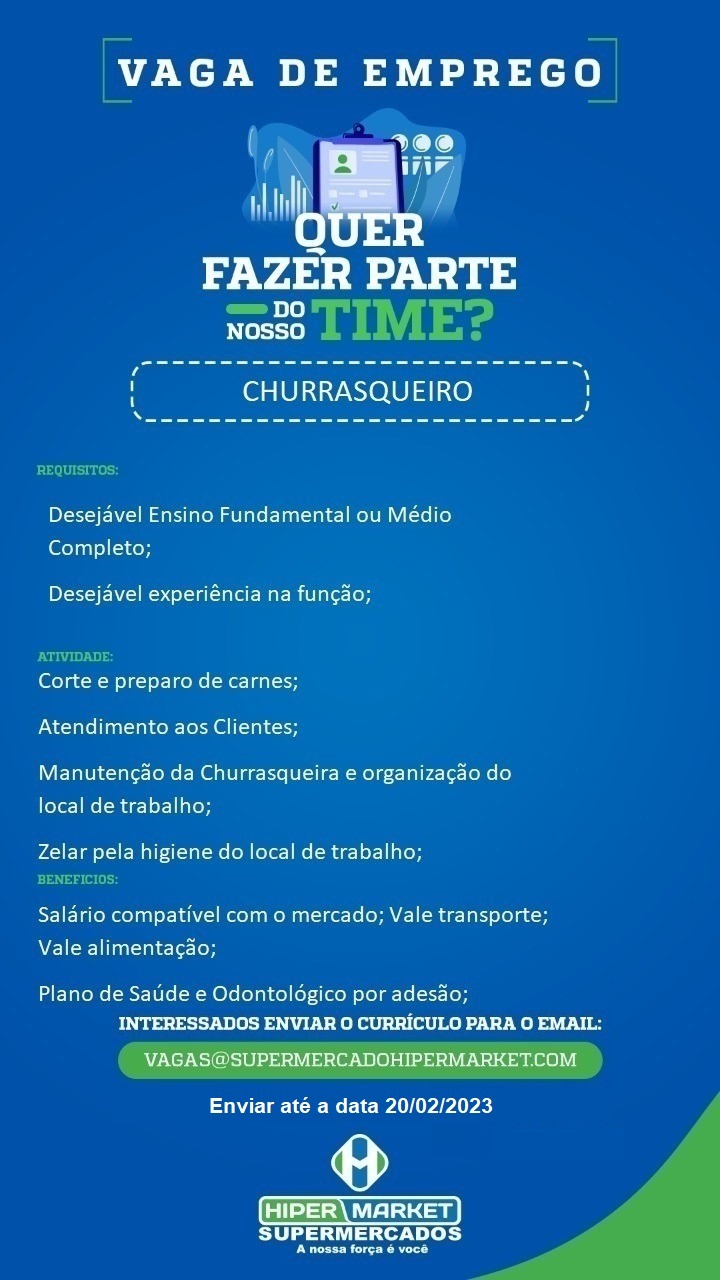 Vaga para Churrasqueiro