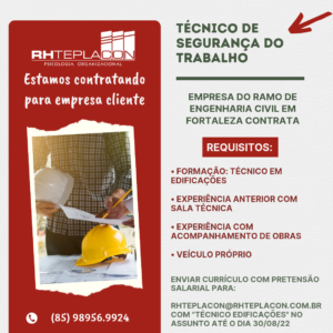 Vaga para Técnico Segurança do Trabalho