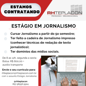 Vaga de Estágio em Jornalismo