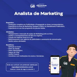 Vaga para Analista de Marketing