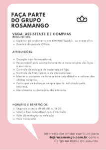 Vaga para Assistente de Compras
