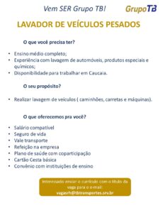 Lavador de Automóveis (Veículos Grandes)