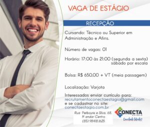 Vagas de Estágio em Pedagogia (Dunas, Passaré e Fatima)