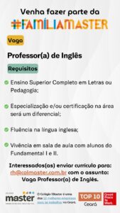 Vaga para Professor de Inglês