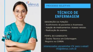 Vaga para Técnico em enfermagem