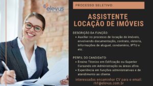 Vaga para Assistente de Locação de Imóveis