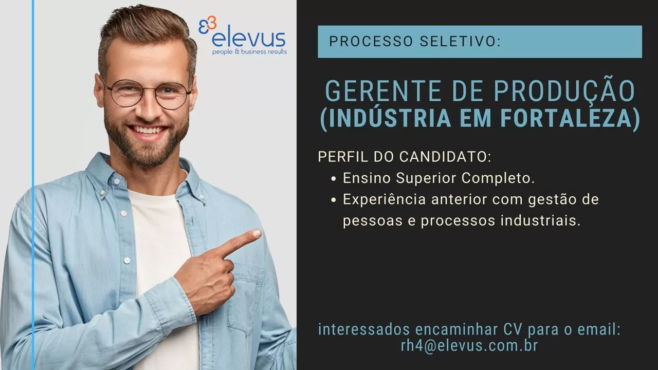 Vaga Para Gerente De Produção Portal Vagas 2217