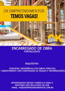 Vaga para Encarregado de obra