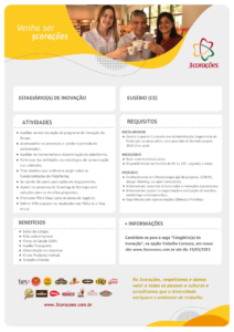 Vaga para Estágio time de inovação