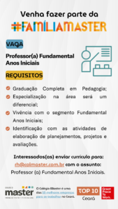 Vaga para Professor Fundamental (Anos Iniciais)