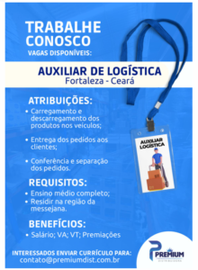 Vaga para Auxiliar de Logistica