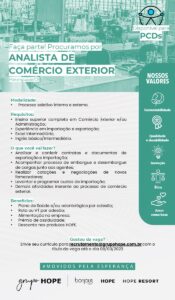 Vaga para Analista Comercio Exterior