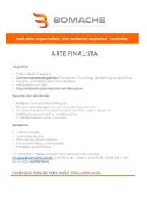 Vaga para Arte Finalista