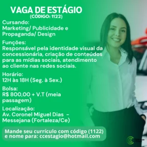 Vaga de Estágio (Marketing , Publicidade e Propaganda)