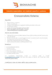 Vaga para Cronoanalista Externo