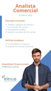 Vaga para Analista Comercial